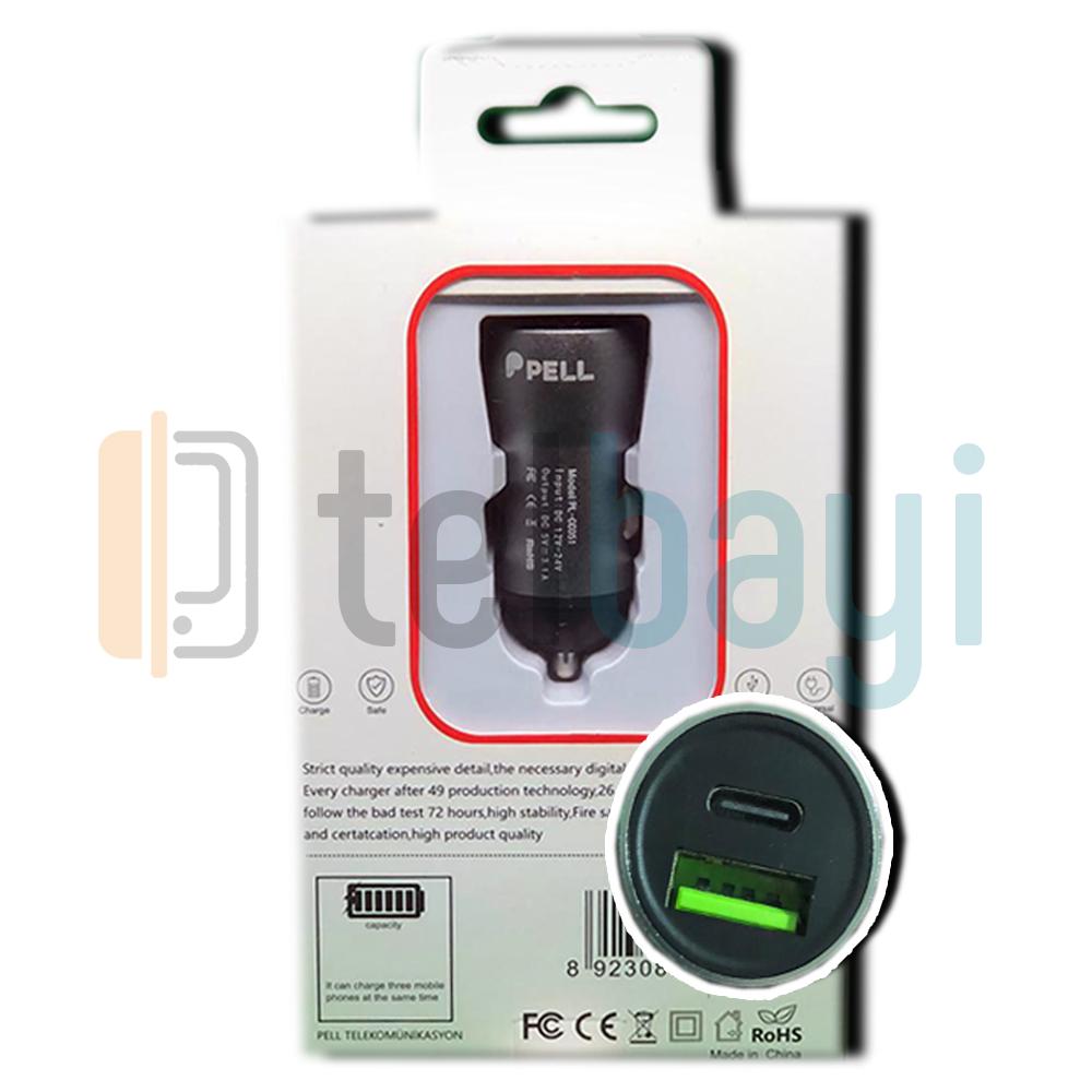 PELL 20W MAX OTO ŞARJ BAŞLIK 2 İN 1