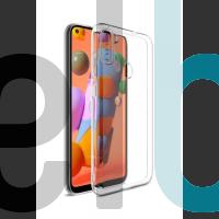 Samsung Galaxy A11 Kılıf Kamera Korumalı Tıpalı Şeffaf Süper Silikon 
