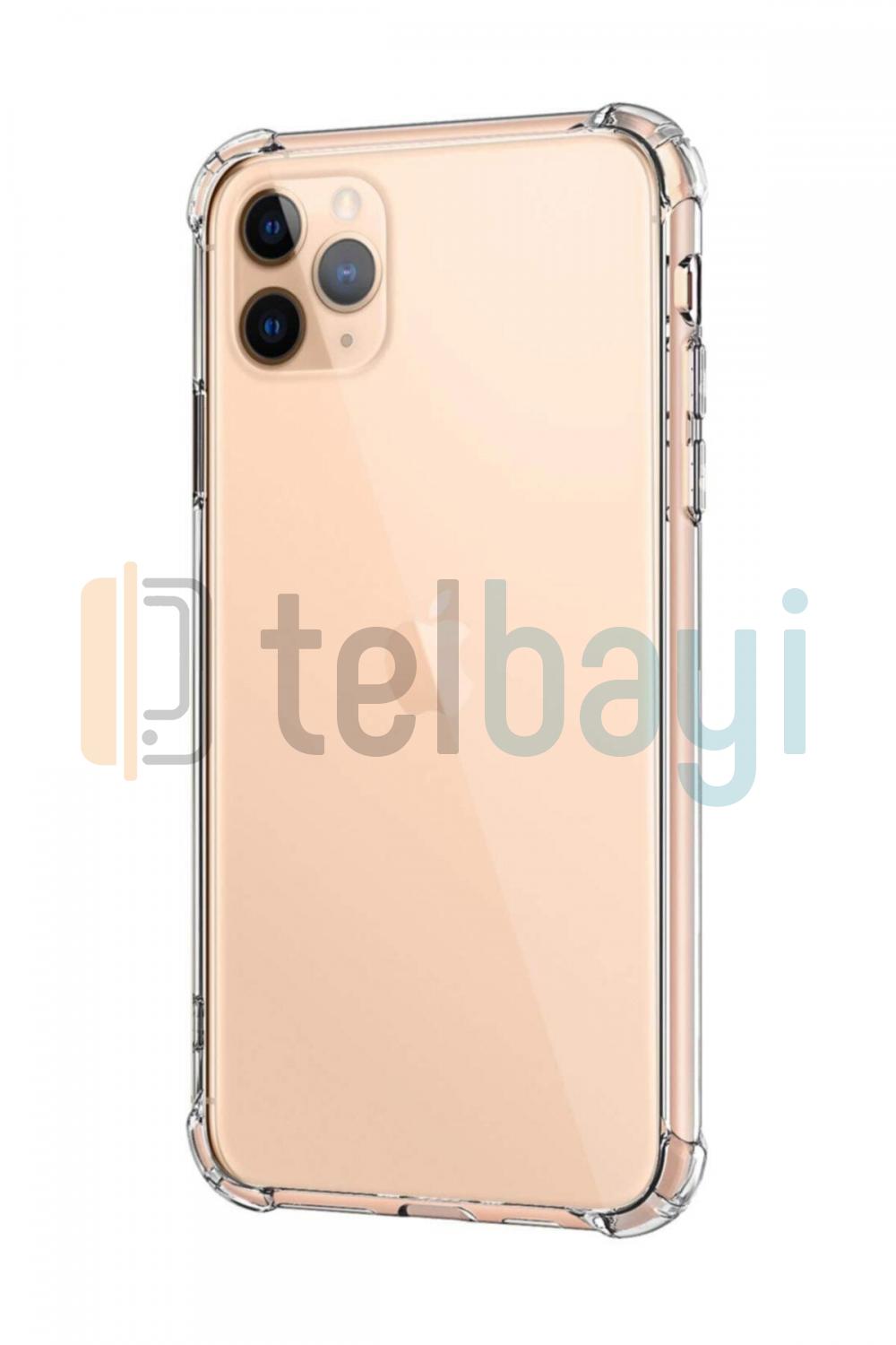 Iphone 11 Pro Max (6.5") Şeffaf Tıpalı Kamera Korumalı Darbe Emicili Kılıf
